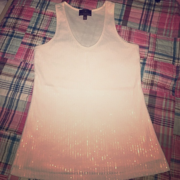 White sequin top