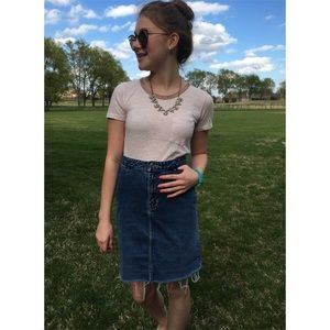 Gap High Waisted Denim Skirt
