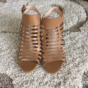 Steve Madden Cognac Leather Sandals