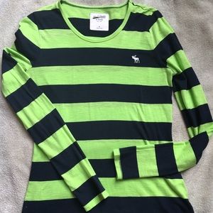Brand new navy blue and green A&F long sleeve!