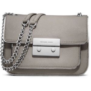 MK Small Sloan Saffiano Shoulder Flap Bag