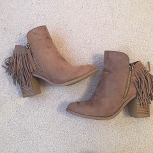 Charlotte Russe fringe booties