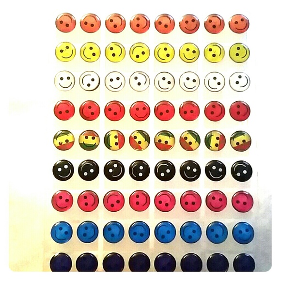 9 pairs of Smile earrings New