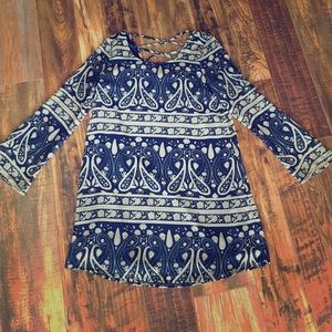 Charming Charlie Boho Flare Sleeve Dress