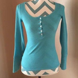 Blue old navy turquoise thermal top