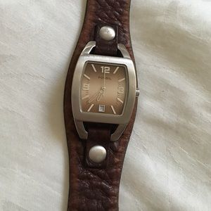 Leather band Fossil watch.