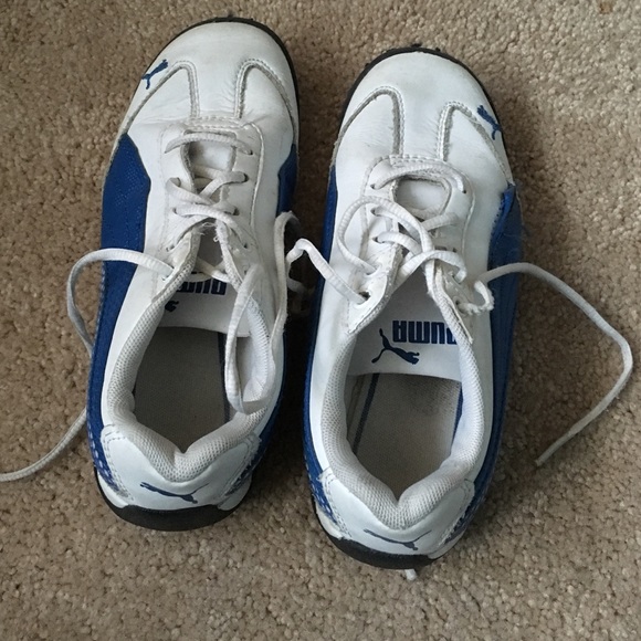 Puma size 13 little boy shoes .