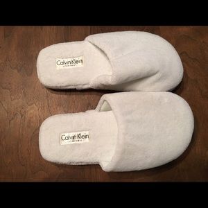 Calvin Klein terry cloth slippers