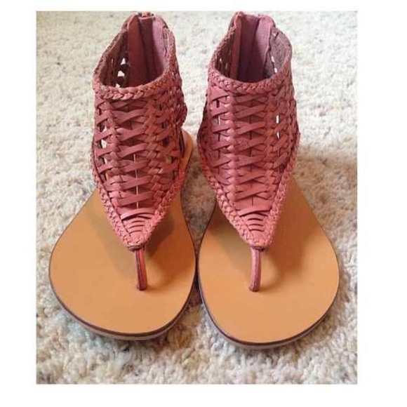 Urban Outfitters coral pink sandals
