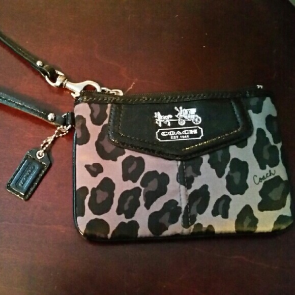 Coach Phoebe Ocelot wristlet