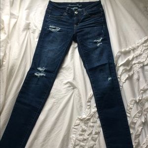 Ripped American eagle jeggings