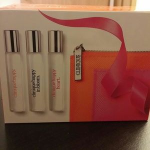 Clinique happy perfume set with bag