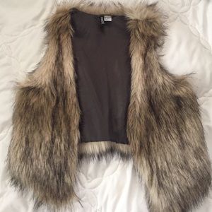 Faux fur vest