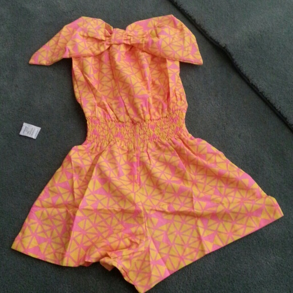 Geometric Bow Romper