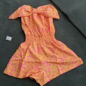 Geometric Bow Romper