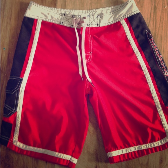 Red Womems Billabong Board Shorts