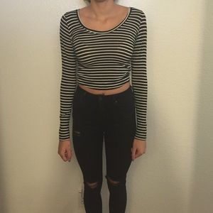 NWOT Brandy Melville Striped Crop Top