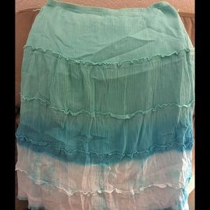 Blue & White Long Skirt