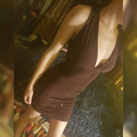 🌹RESERVED🌹@karmen23 Dark Brown Scrunchie Dress