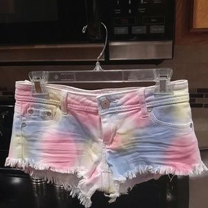 Tie Dyed Jean Shorts size 5