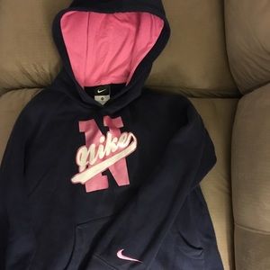 Navy Blue & Pink Nike Sweatshirt
