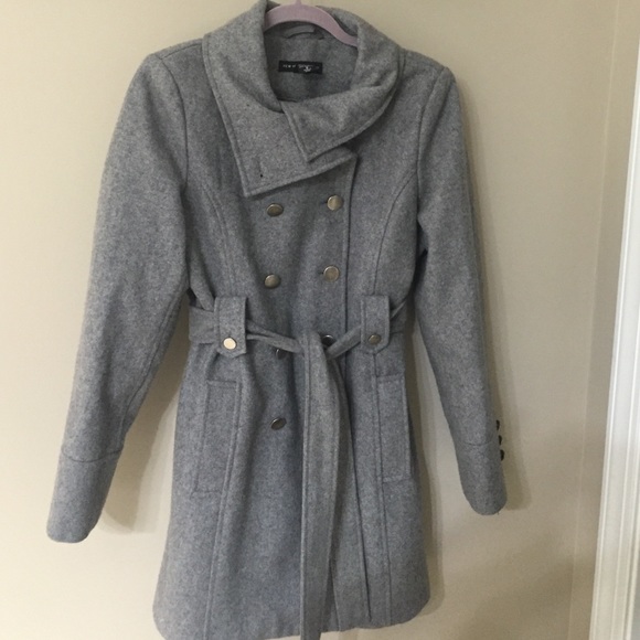 NY&C Grey peacoat
