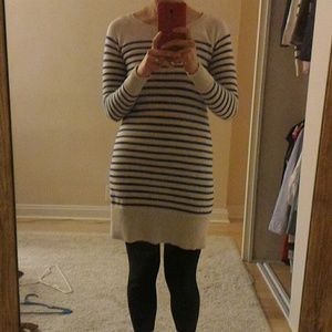 Striped sweater dress