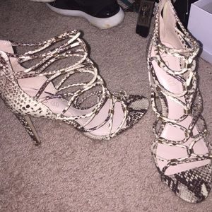 Snake skin heels