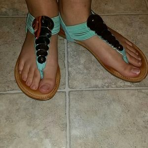 Bamboo Turquoise Sandles