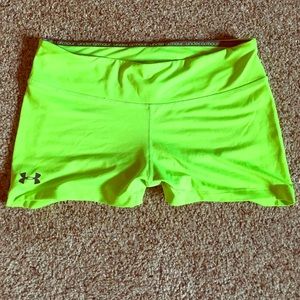 Under Armour lime green workout shorts