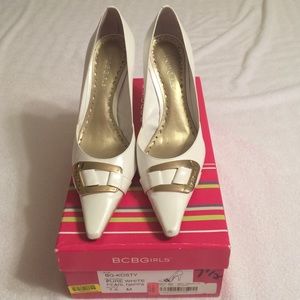 BCBGirls Kosty Pure White Heels