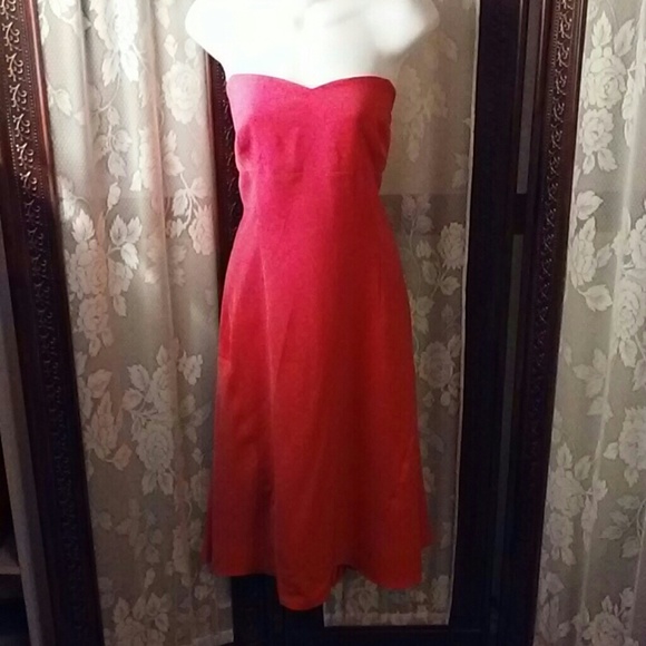 Metrostyle coral strapless dress