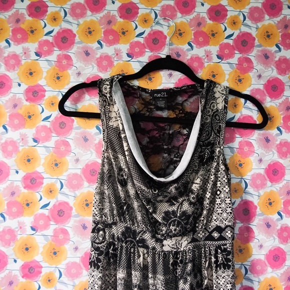 Rue 21- Lacy Detail Dress with lace back (holding)
