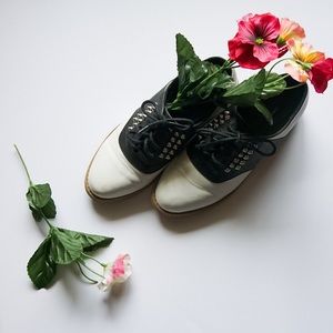 Forever 21- Black and White Studded Oxfords
