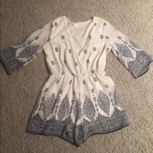 White printed romper