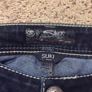 Silver cropped jeans like new