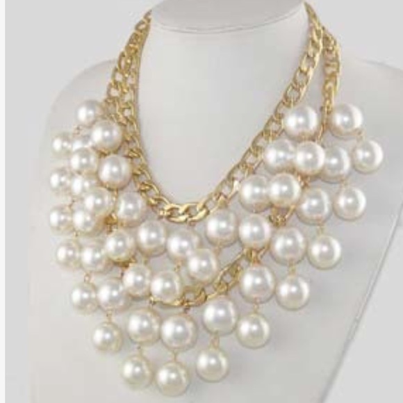 layer pearl gold necklace