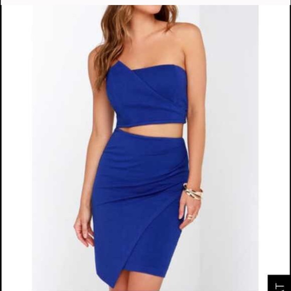 Royal blue two piece