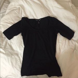 H&M XS Ladies Basic Black Tee