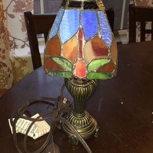 Dragonfly glass tinted lamp