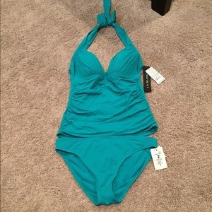La Blanca teal tankini NEW