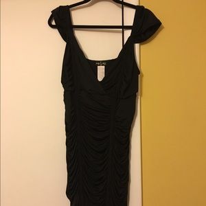 Black Ruched cocktail dress