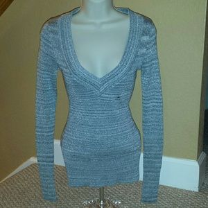 Sparkly low cut sweater