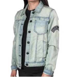 HURLEY LIGHT BLUE DENIM JACKET size medium