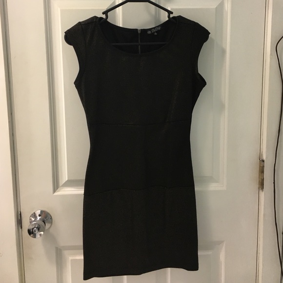 BeBop Black and Gold Sparkle Bodycon dress