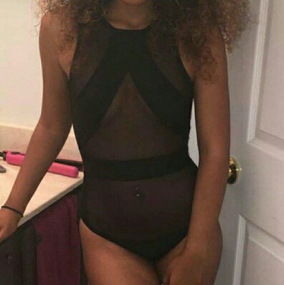 Bodysuit Sexy Transparent Mesh Strap Swimwear - Picture 3 of 4