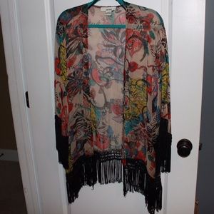 Bright Kimono w/ Fringe