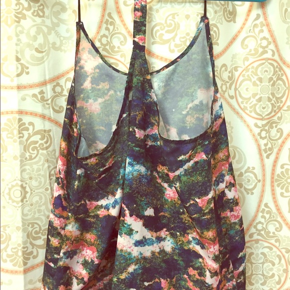 Racer back print tank
