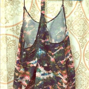 Racer back print tank
