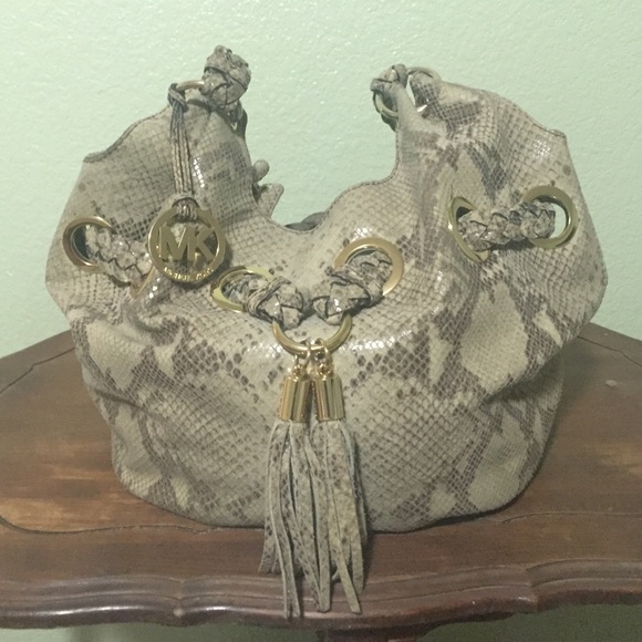 Authentic MK snakeskin hobo
